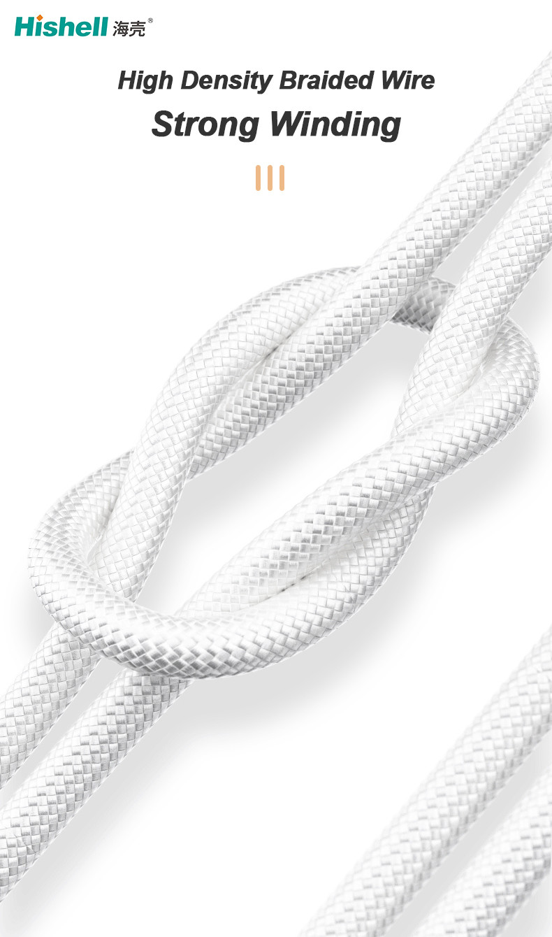 Nylon Braid PVC Mobile Phone Charging Cable Length 1M Anti Oxidation