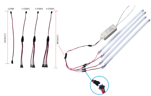 Energy Saving LED Magnetic Retrofit Kit 48W 4 Strip Kits 0-10V Dimming