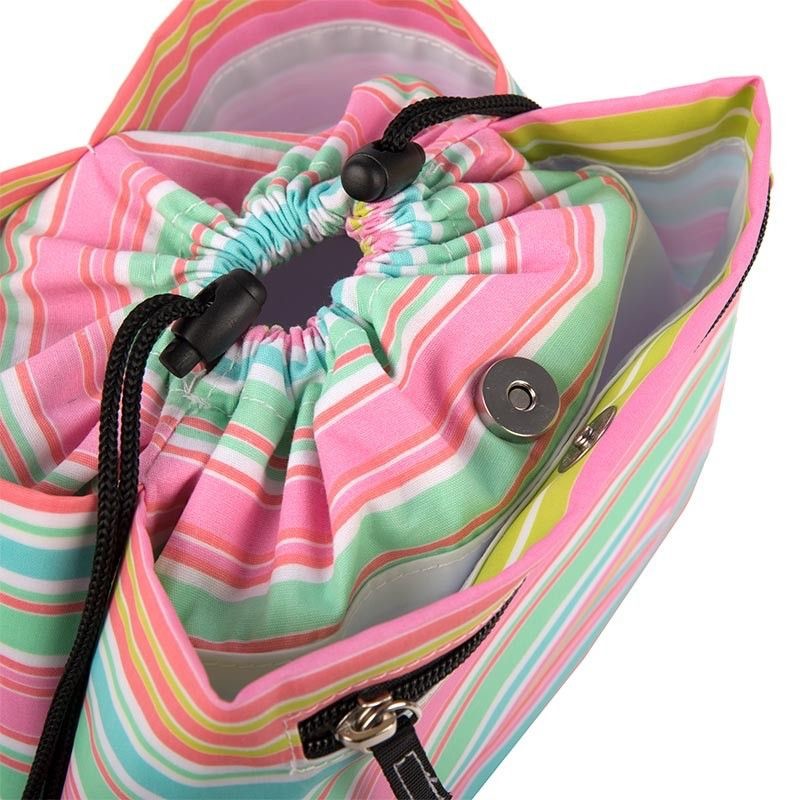 Makeup & Cosmetic Bag, Cinch-Top Closure, 4 Open Pockets, Water Resistant
