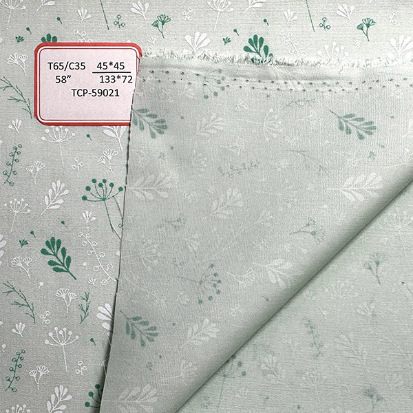 Polyester Cotton Cloth 133X72 Pigment Printing Fabric Long Skirt Floral Cloth