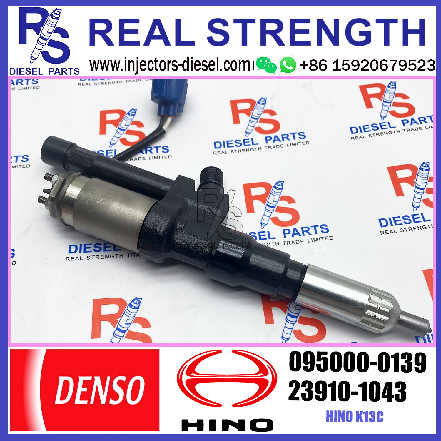 Diesel Fuel Injector Common Rail 095000-0139 095000-0130 For HINO 23910-1043 23910-1040 23910-1041
