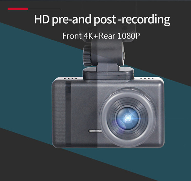 G Sensor 4K HD 3inch Vehicle Dash Cam Built In GPS 170 Wide Angle