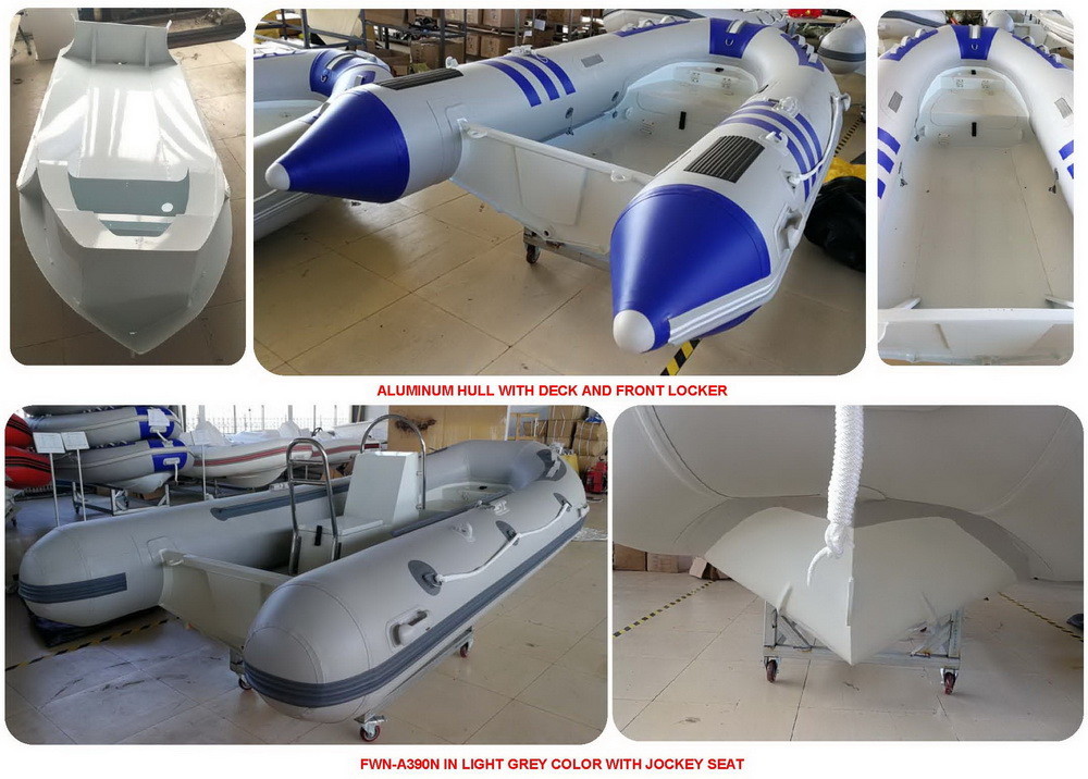 Aluminum RIB Boat Foldable Inflatable Boat Without Deck light weight