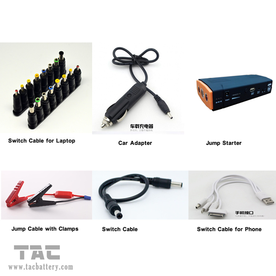 Multifunction Car Jump Starter for trip , 12000mah Li-polymer Battery starter