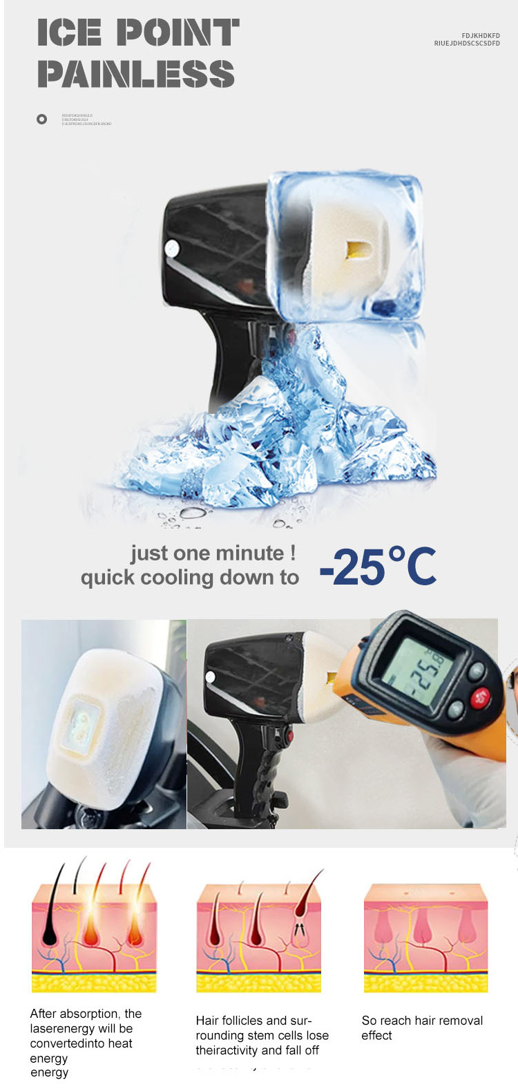 Water Cooling Diode Laser Hair Removal Machine Triple Waves
