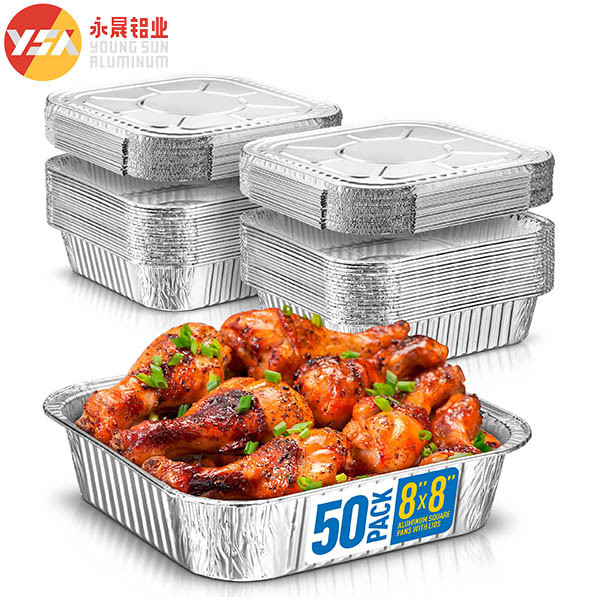 8x8 Pan Bread Square Aluminum Pan Cake Foil Pan 8x8 Inch Baking