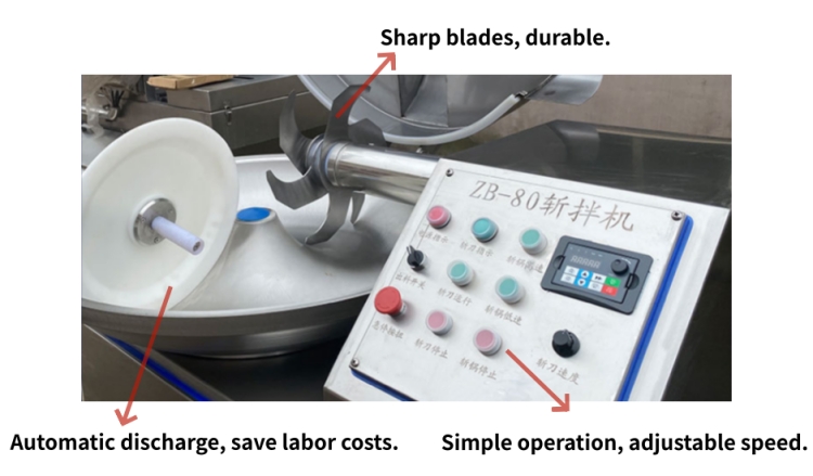 Versatile Stainless Steel Multi-Function Bowl Cutting Machine Capacity 40-50kg/batch