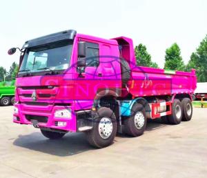 Buy cheap Hydraulic 50 - 60 Ton Dump Truck , HOWO 8x4 Strengthened Quad Axle Dump Truck product
