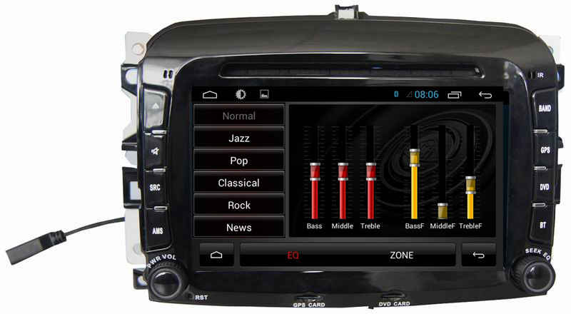 Ouchuangbo car multimedia stereo for Fiat F500 with BT radio 16GB 1024*600 USB android 6.0