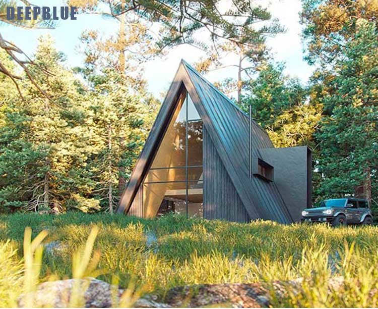 Prefab Hotel Unit Light Steel Space A Frame Tiny Homes Portable Kit Homes