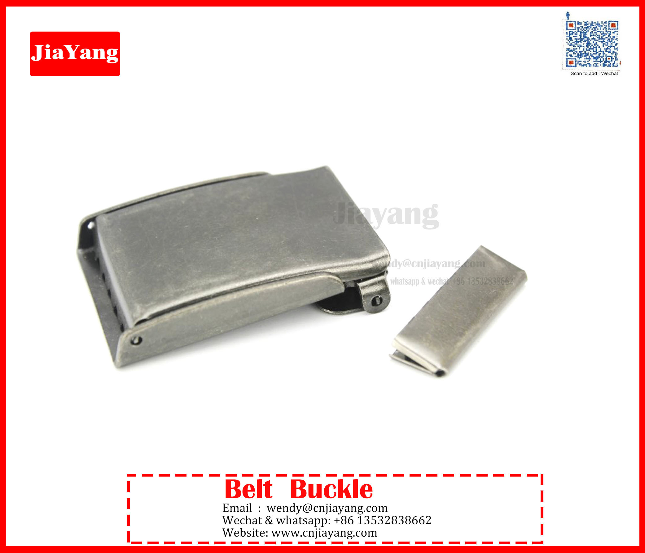 custom prong silver iron metal men belt buckle with embossed logo