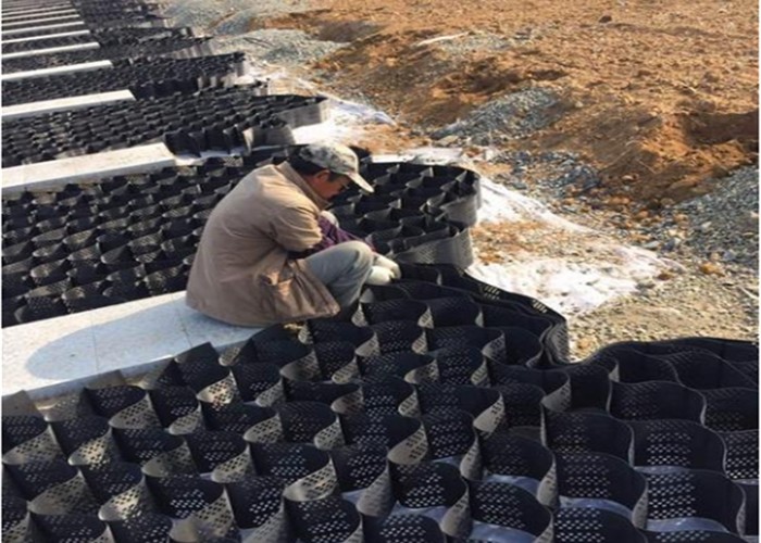 Textured / Smooth Hdpe Geocell Retaining Wall
