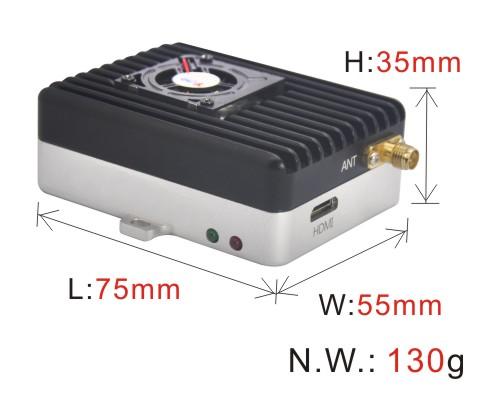 Ultra Light HD UAV Video Transmitter 20KM Long Range COFDM Wireless Video Link 1W RF Power