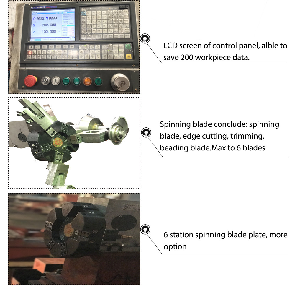 CNC Metal Spinning Machine For Making Cookware Pot Utensils for cookware