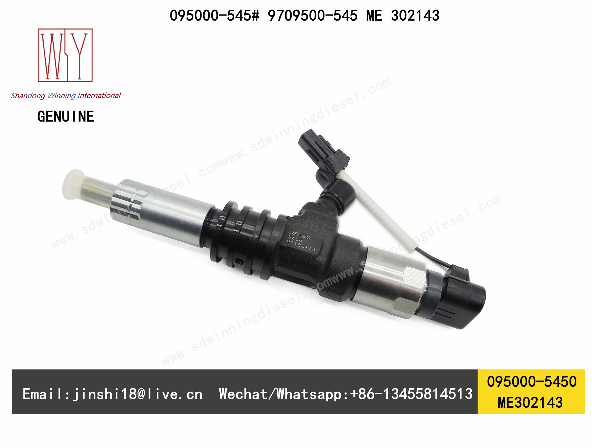 DENSO GENUINE AND NEW DIESEL COMMON RAIL FUEL INJECTOR 095000-5450 095000-5452, ME302143, ME 302143, 0950005450