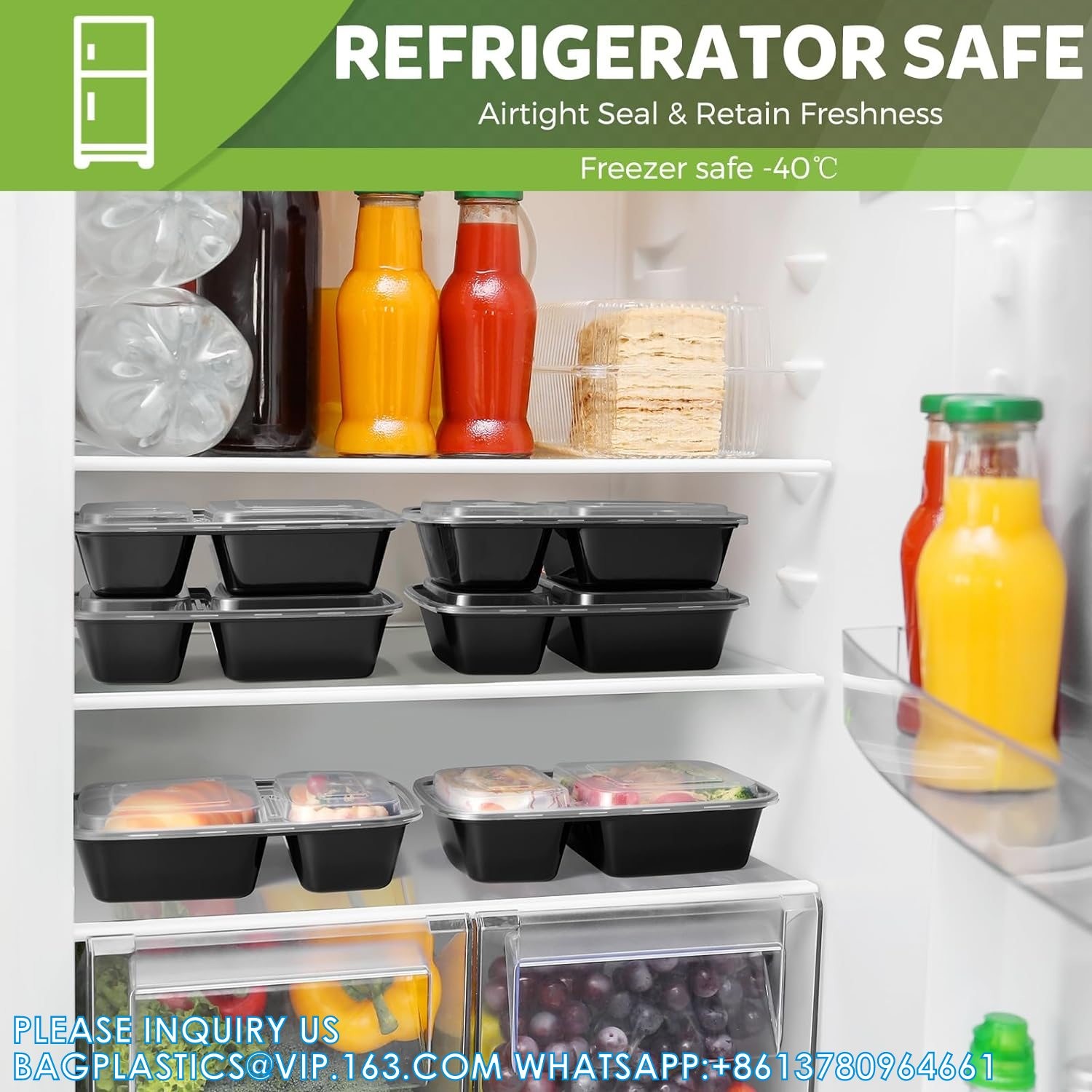 Microwave Safe,Extra Large &Thick Food Storage Containers With Lids,Durable Bento Boxes, Stackable,Dishwasher