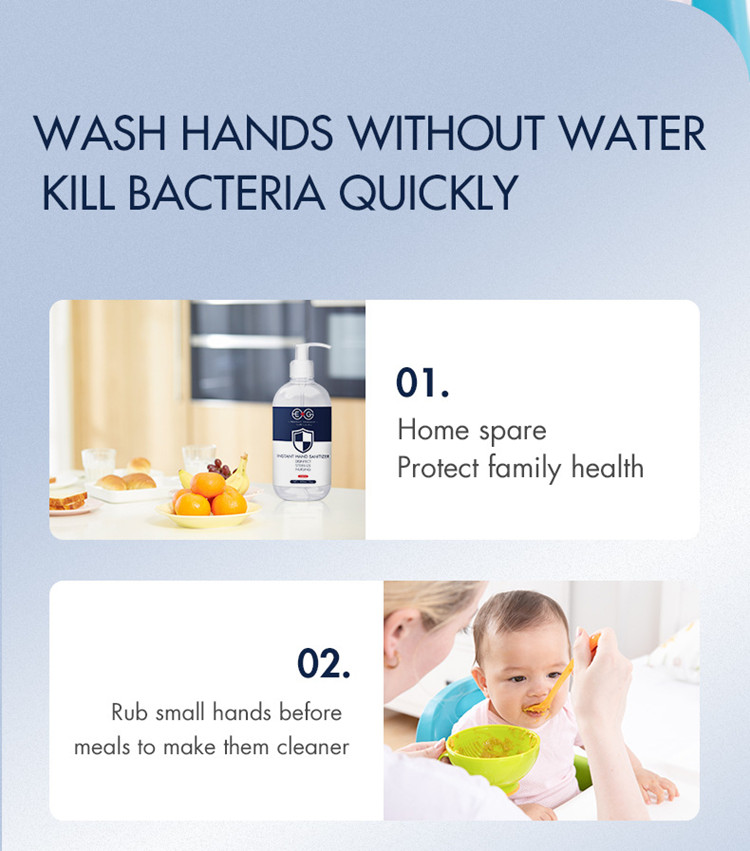 Antibacterial Disposable Hand Gel Alcohol Silver Ion For Home Office Hospital