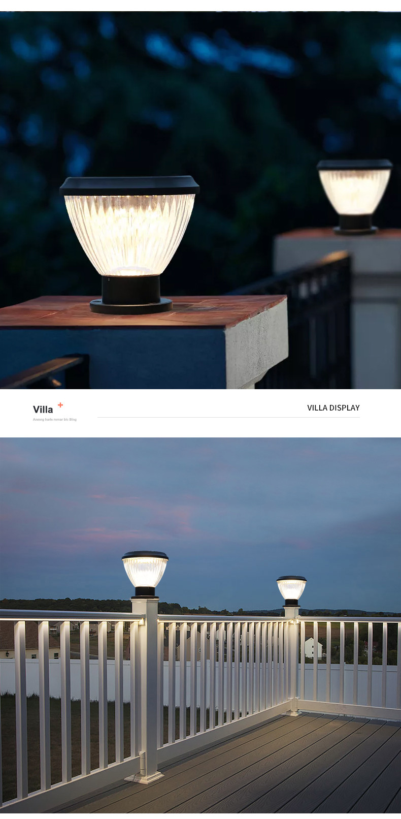 Pier Mount Led Post Lamp Bulb Light Fixtures Dimmable 6V 5.5W 25x19x12cm