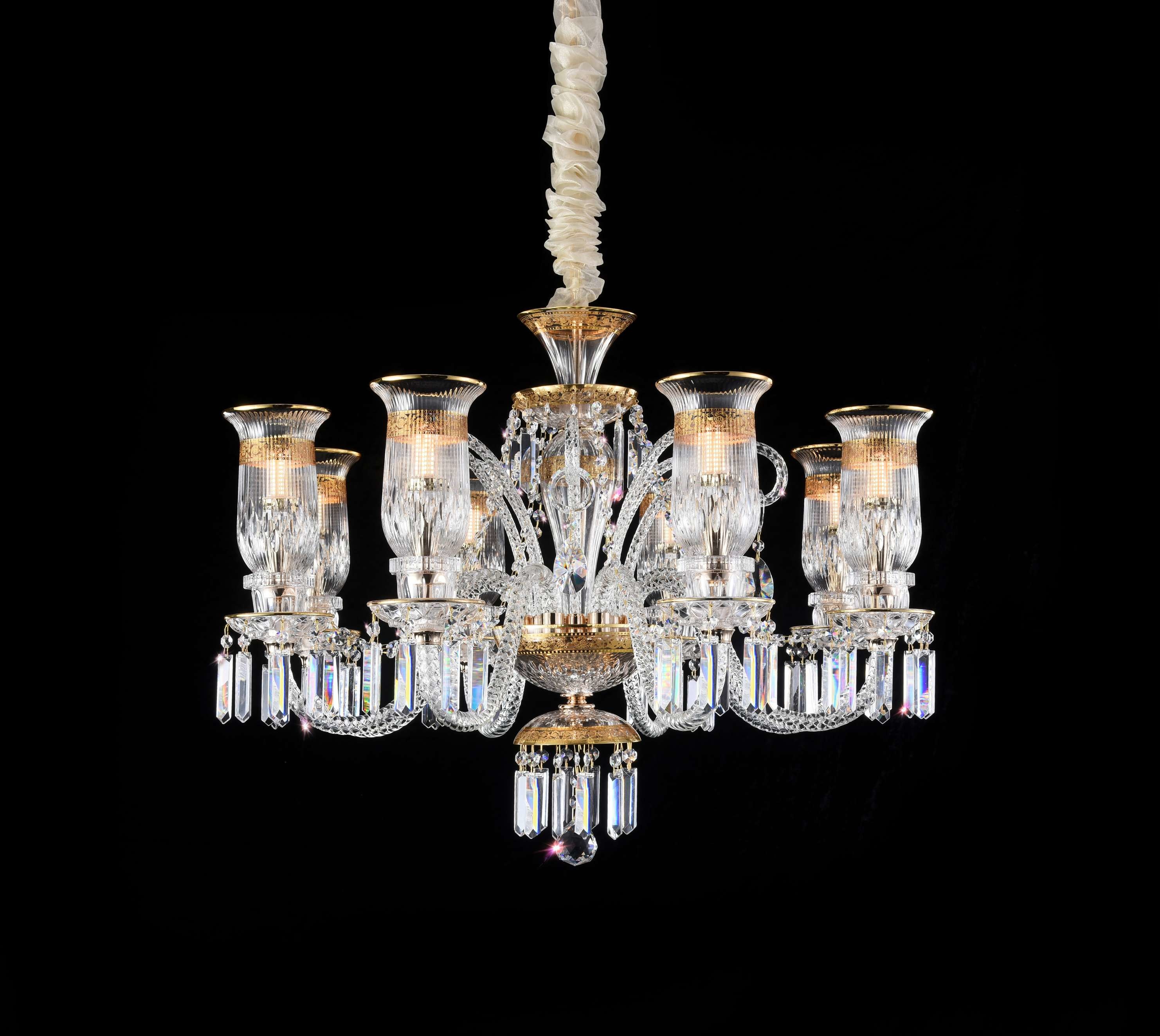 Customizable Glass Commercial Chandeliers High Brightness