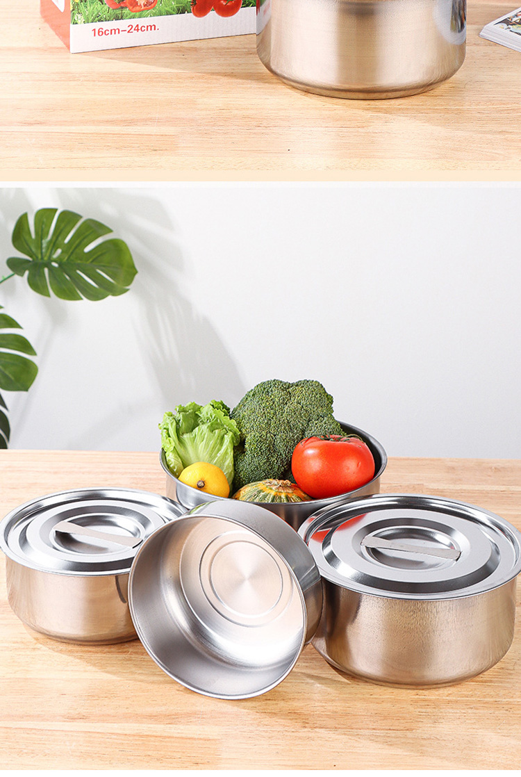 Factory Direct Sale Cookware Sets Silver Pots Stainless Steel Cooking Soup Pot Sets For Kitchen