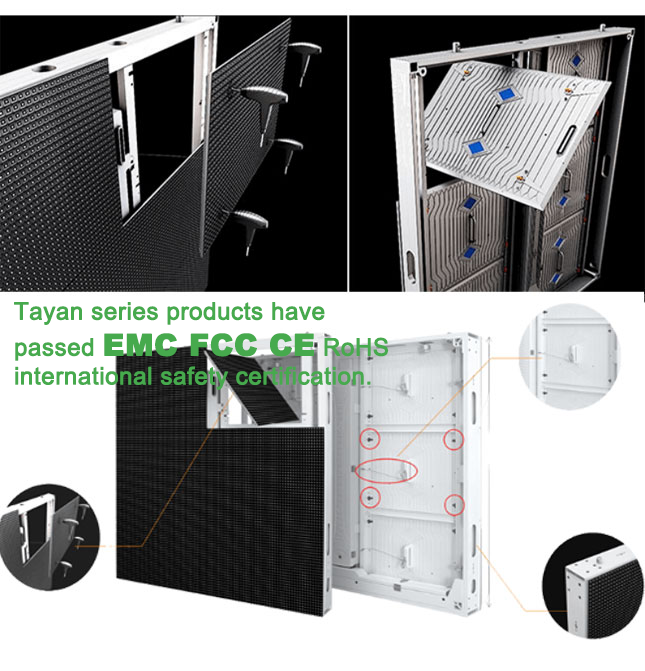 Outdoor Led Screen Long Lifespan P5.7 Full Color LED Display Panel 250mm*250mm For Outdoor Advertising