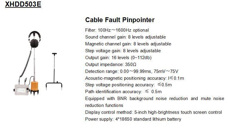 High Precision Test Low Medium Voltage Underground Power Cable Fault Pinpointer