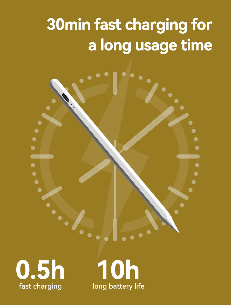 2 Hours Quick Charging Stylus Pen For IPad With 1.9mm Tip Diameter