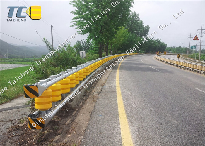 Yellow Color Safety Rolling Barrier For Road EVA Transportation Facilities