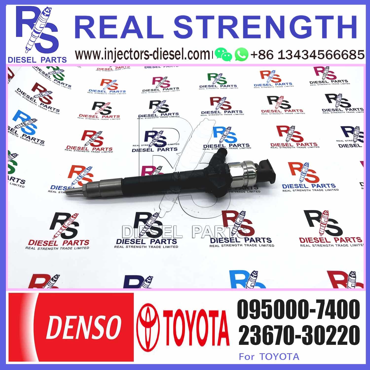Huida genuine and OEM great quality diesel Fuel Injector 23670-30220 095000-7400 For Toyota Hiace Hilux