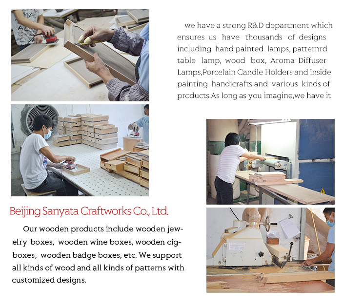 Customizable Bulk Custom Walnut Wood Jewelry Box for Boutique