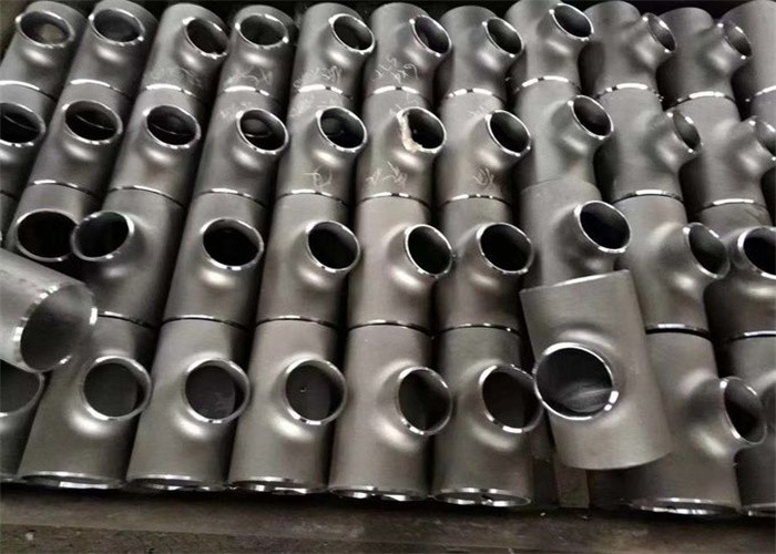SS304 SS321 SS316L Butt Weld Pipe Fittings TEE 2" Black Painting
