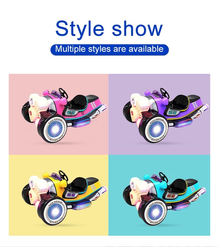 Outdoor Parent-Child Seat Magic Tricycle Battery Car Ride On Car Bumper Cars