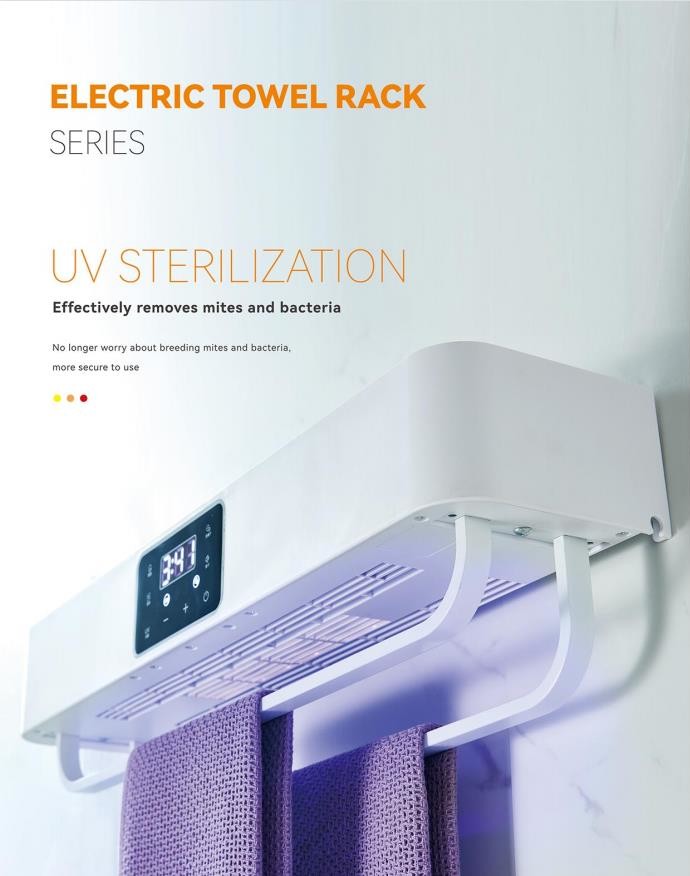 Heated Towel Warmer Rack Wall Mounted Electric For Bathroom