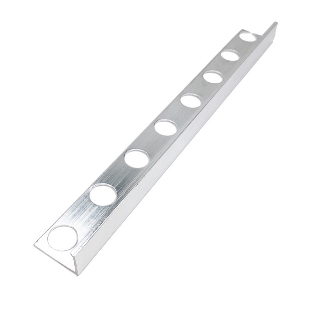 Matt Silver Tile Edge Trim For Wall , Aluminium Inside Corner Tile Trim