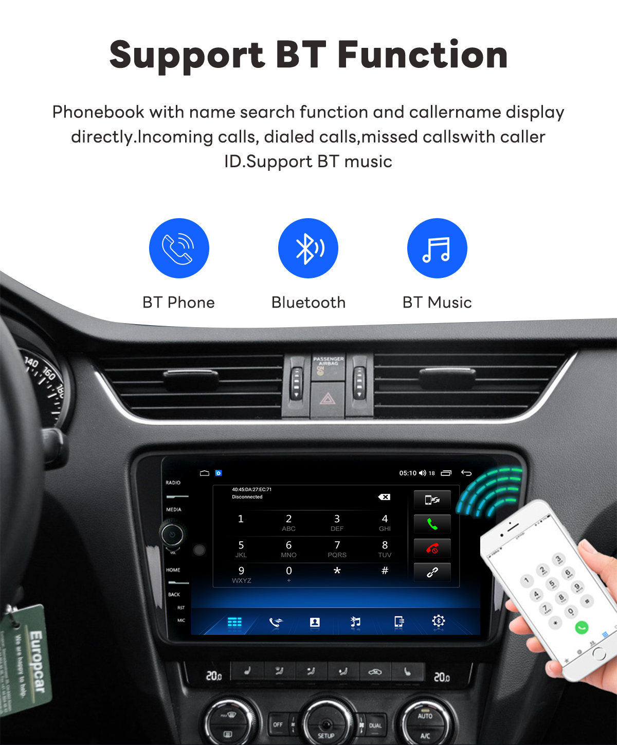 Full-fit 9 Inch Touch Screen Android GPS Navigation System for Universal Car Year
