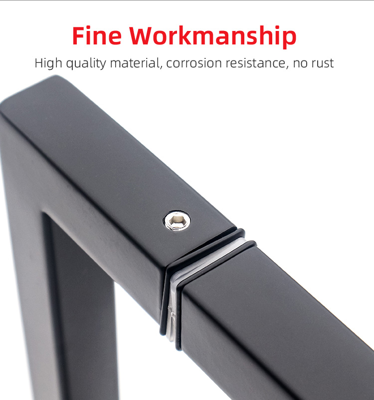 Modern 8 Inches 200mm H Shower Door Handle for Glass Door in SS304 Polish Finish