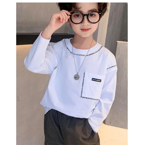 Spring Autumn Aged 4-13 Boys Long Sleeves Sweatshirts Round Collar Handsome