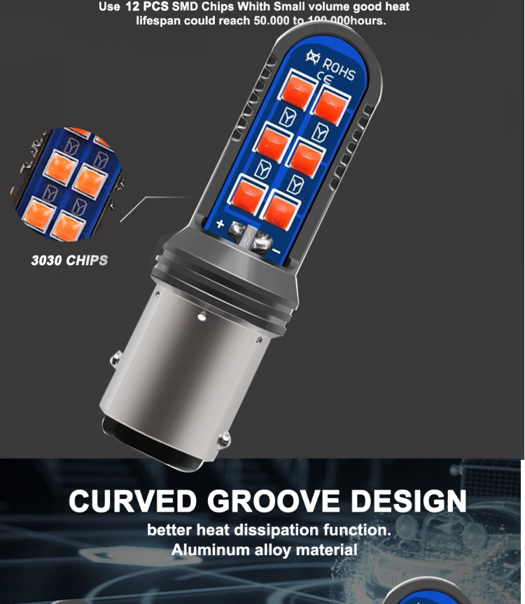 5w Universal Led Tail Light Turn Signal Mini Headlamps 12SMD