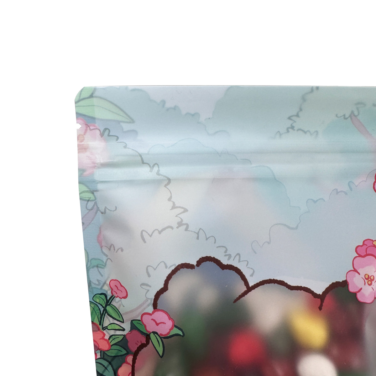 Matte OPP Stand Up Zipper Bags With Bear Head Shape Clear Window For Food Packing