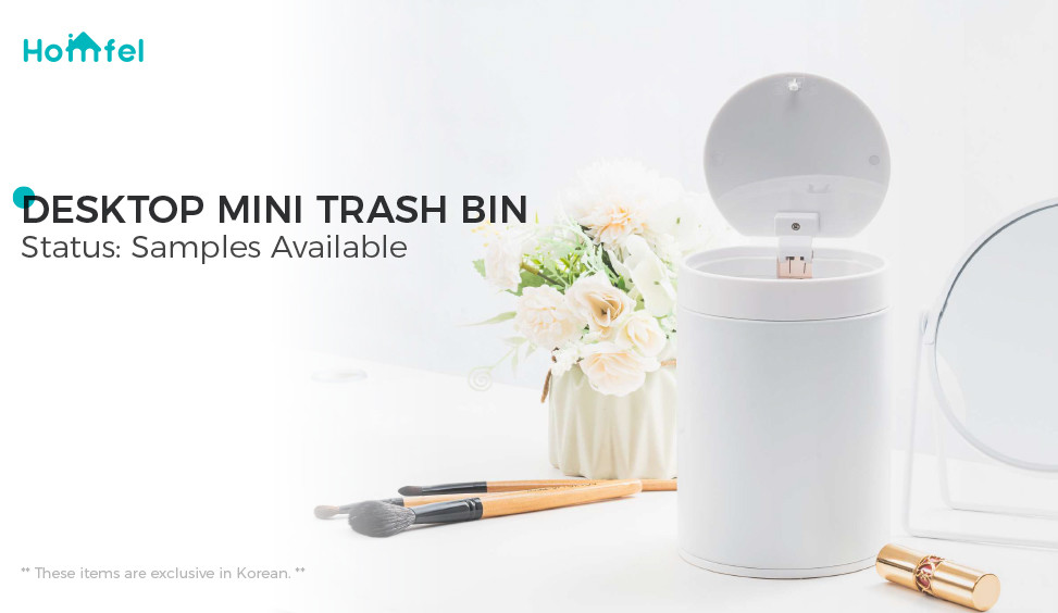 1.5L Steel Desktop Mini Touch Garbage Can Trash Bin for Sustainable Office Waste