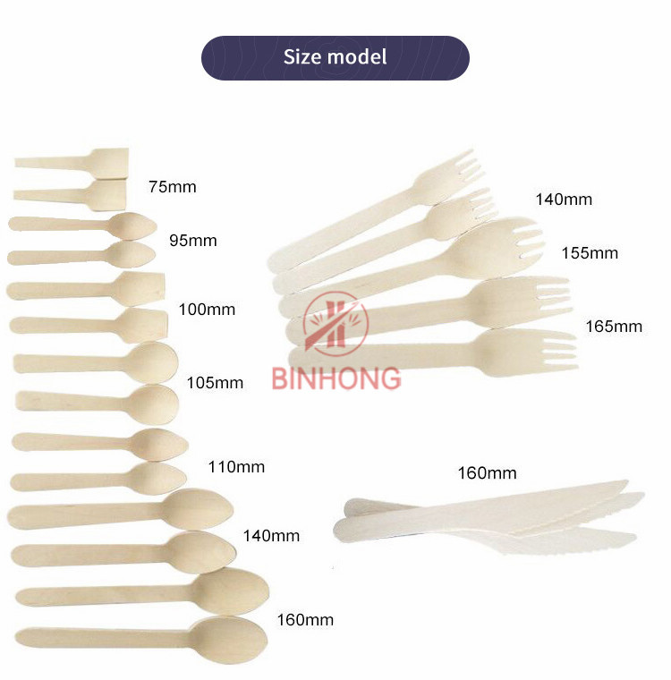 Biodegradable Birchwood 14cm Disposable Wooden Cutlery