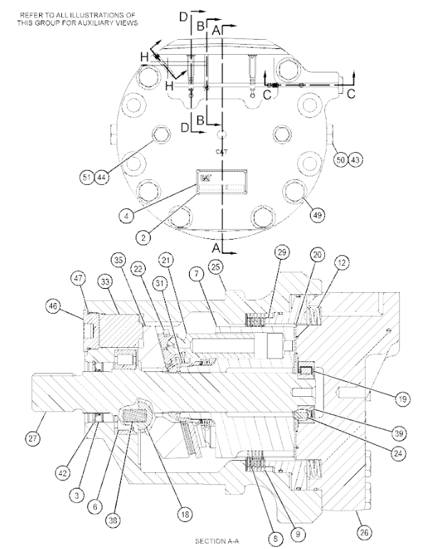 390-1088 3901088 Travel Motor For CAT 345D2 352F Final Drive Travel Gearbox Travel Assembly Excavator Parts Aftermarket Original
