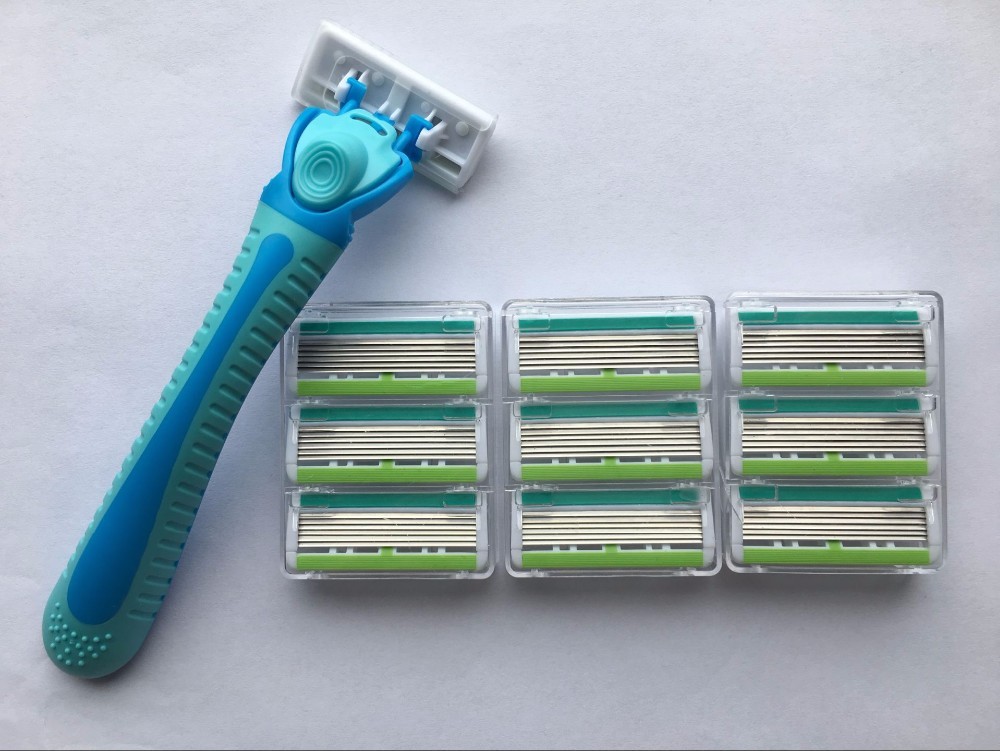 6 Blades Disposable Facial Razor Women with Razor Head Cover