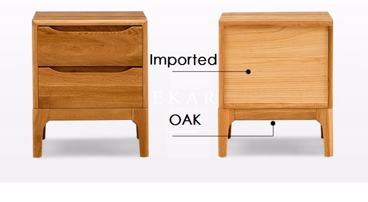 Bedroom Furniture Solid Oak Nightstand Bedside Table