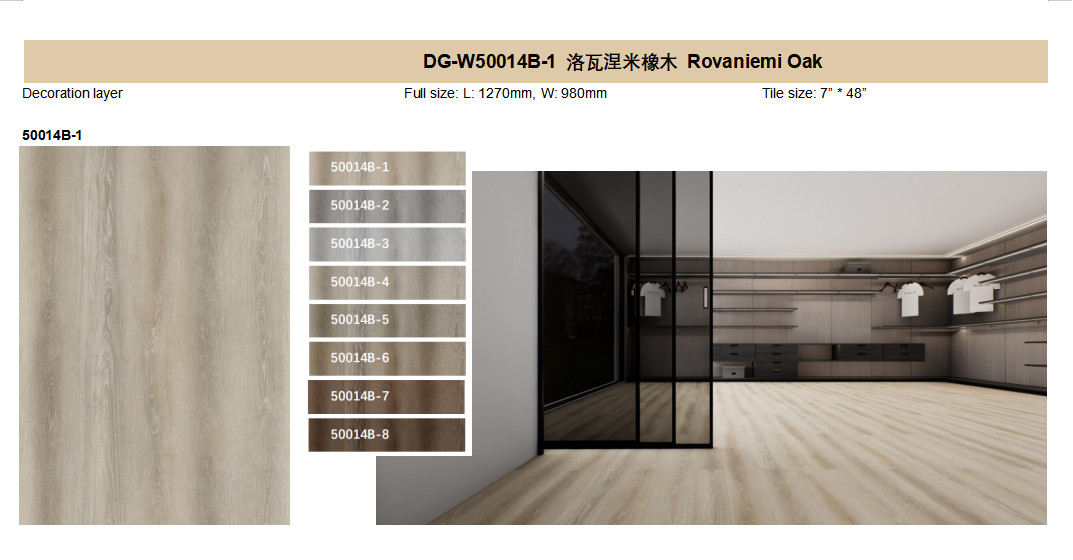 Waterproof SPC Stone Plastic Composite Flooring Rovaniemi Oak GKBM DG-W50014B