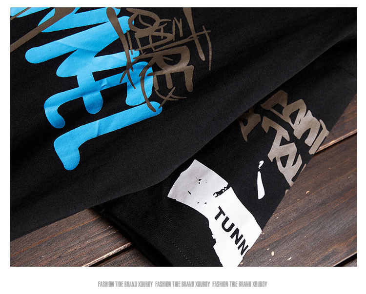 Dark Graphic Tees Short Sleeve Students Cotton T Shirts custom samll quantity clothing