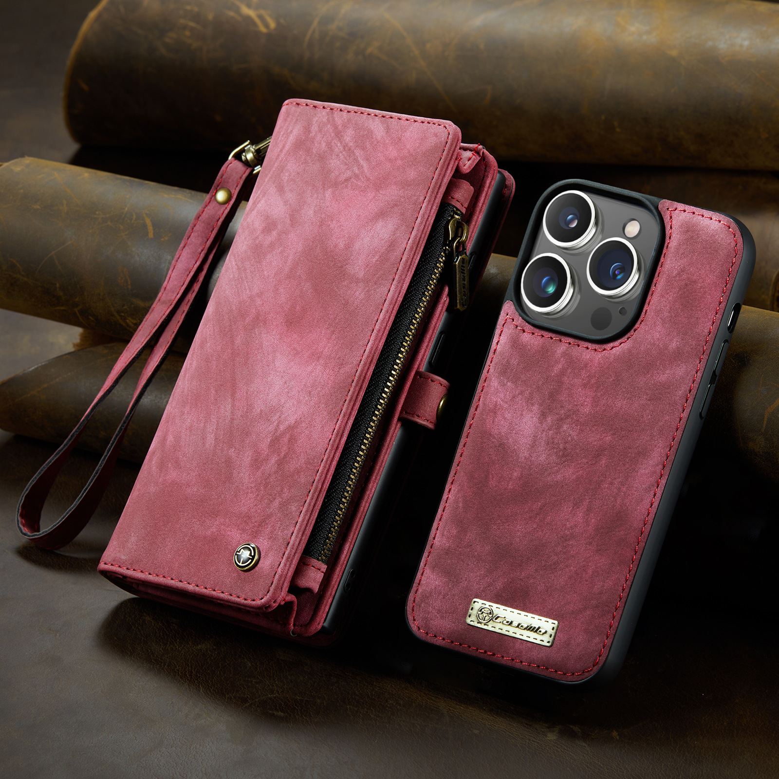 Samsung Compatible CaseMe Leather TPU Phone Cases for Iphone 13 14 Pro Max Card Slot