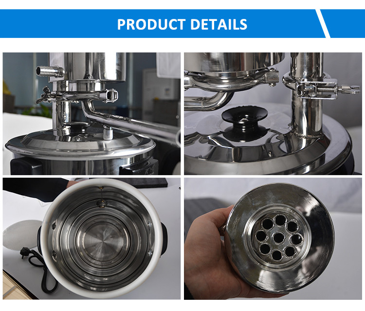 Essential Oil Extractor Tank Stainless Steel Distiller 55L 220V