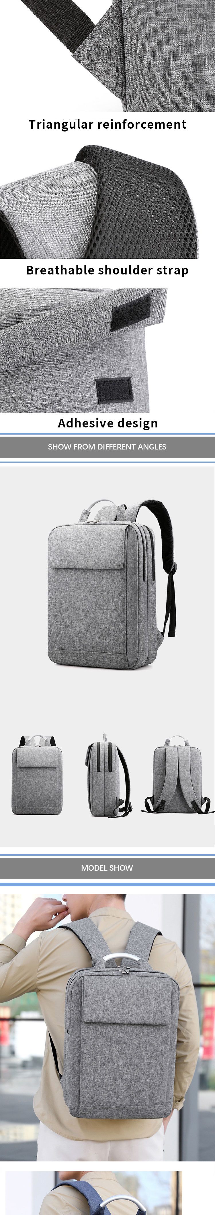 Custom Logo Business Travel Backpack Waterproof With Aluminum Alloy Handle