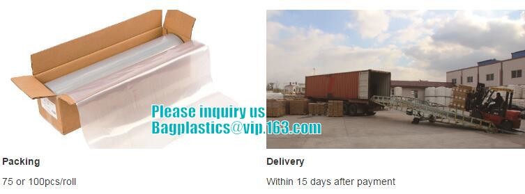 PE packing bag for Asbestos fibers, large size thicker LDPE asbestos remove bags, Large Asbestos Waste Removal Bags, pac